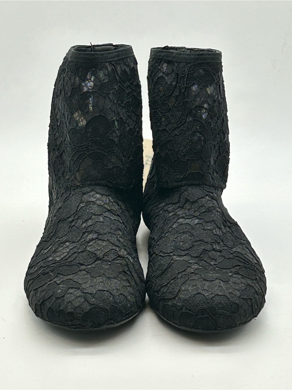 NWT Brave Pudding Black “Evening Strolls” Lace Booties - Picture 2 of 10